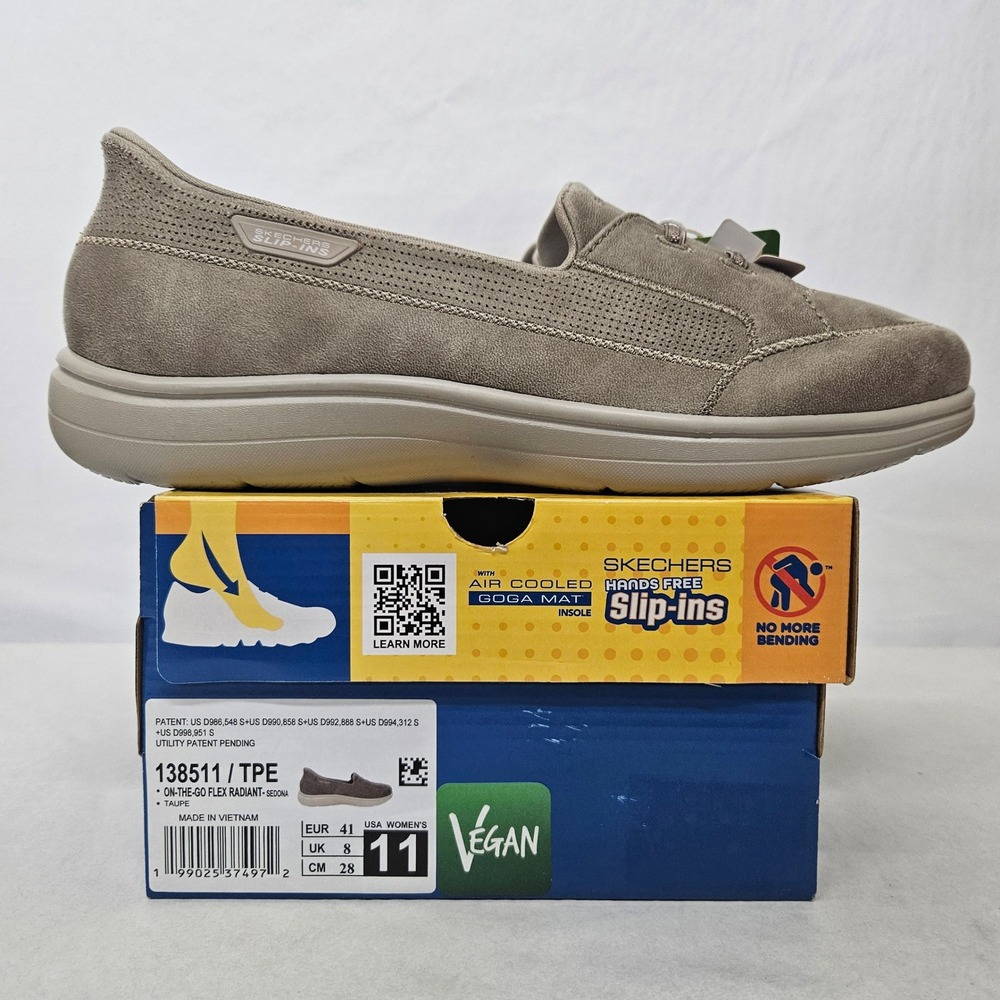 Skechers On-the-Go Flex Radiant Sedona Slip-On Shoes 138511 Taupe Women Size‎ 11